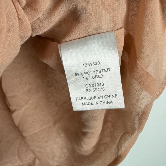 Cupcakes and Cashmere Floral Metallic Flutter Sleeve Top Size Small S EUC - Picture 7 of 11